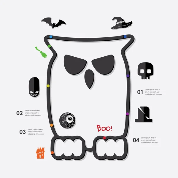 Halloween infographic — Stock Vector