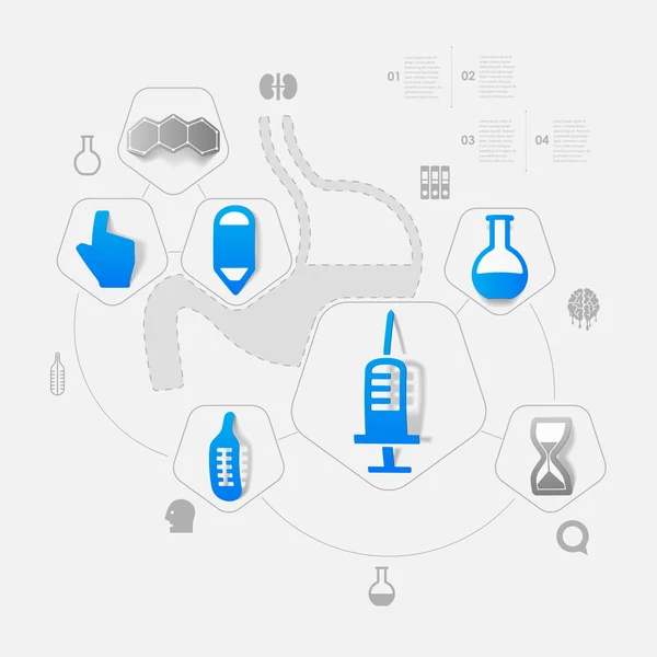 Medicina pegatina infografía — Archivo Imágenes Vectoriales