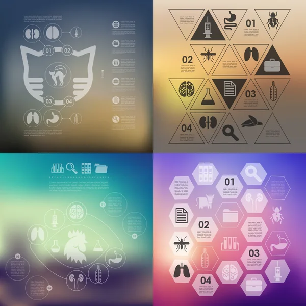 Tierärztliche Infografik — Stockvektor