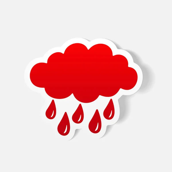 Nube, ilustración de lluvia — Vector de stock