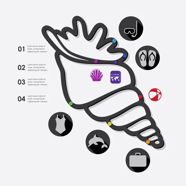 Infographie touristique — Image vectorielle