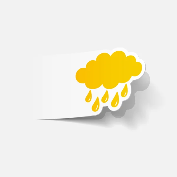 Mrak, déšť ilustrace — Stockový vektor