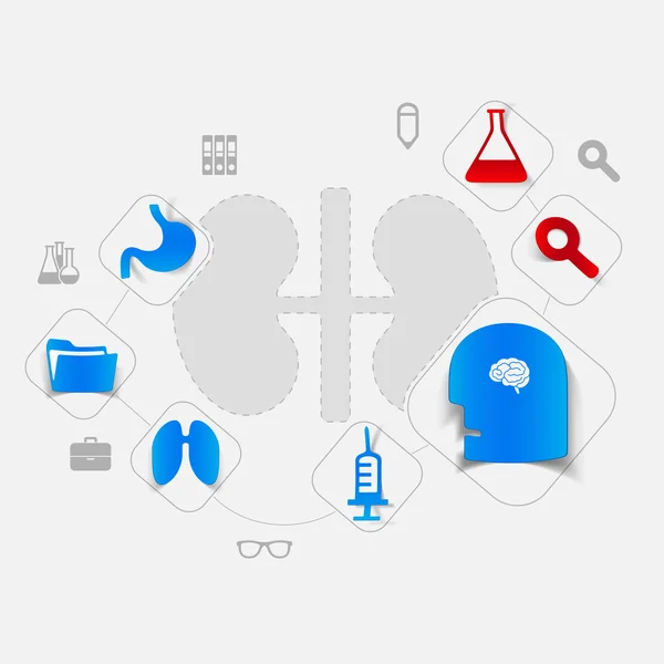 Infográfico da etiqueta da medicina — Vetor de Stock