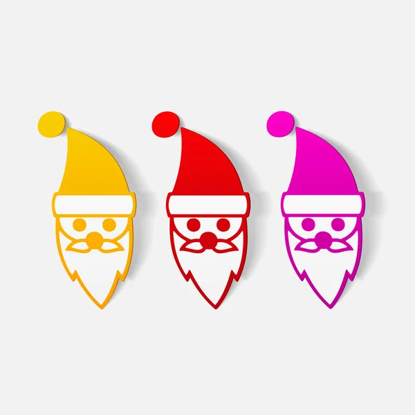 Santa Clauses in realistic design — Stock Vector