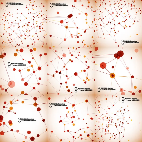 Beaux milieux de structure moléculaire — Image vectorielle