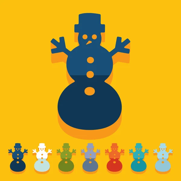 Christmas snowman icons — Stock Vector
