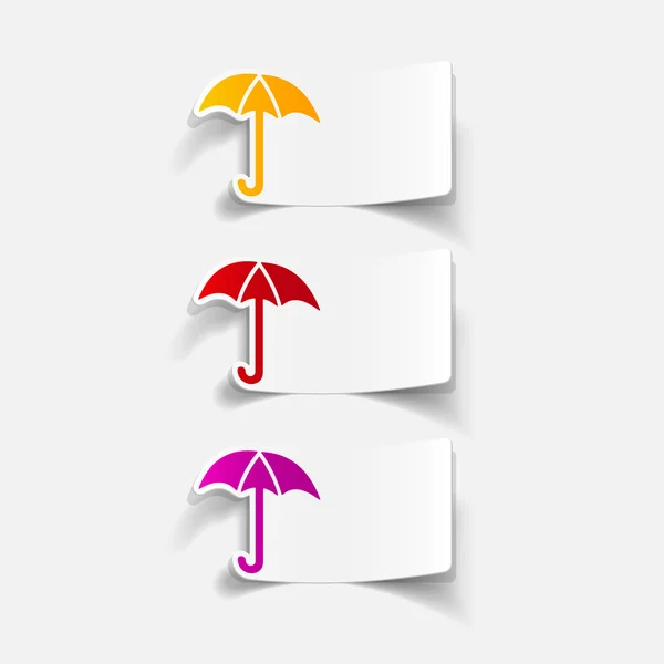 Ομπρέλες σε ρεαλιστικό σχεδιασμό — Διανυσματικό Αρχείο