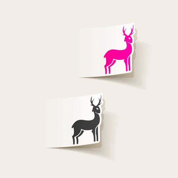 Deer design realistic element — Stock Vector