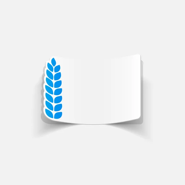 現実的なデザインの小麦の耳 — ストックベクタ