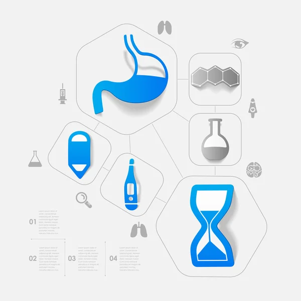 Autocollant médicinal infographie — Image vectorielle