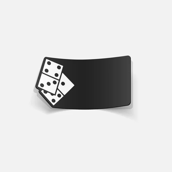 Domino dans un design réaliste — Image vectorielle