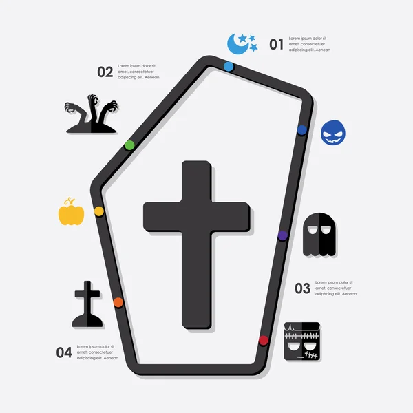 Infographie halloween — Image vectorielle