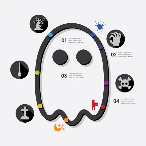 Infografica di Halloween — Vettoriale Stock