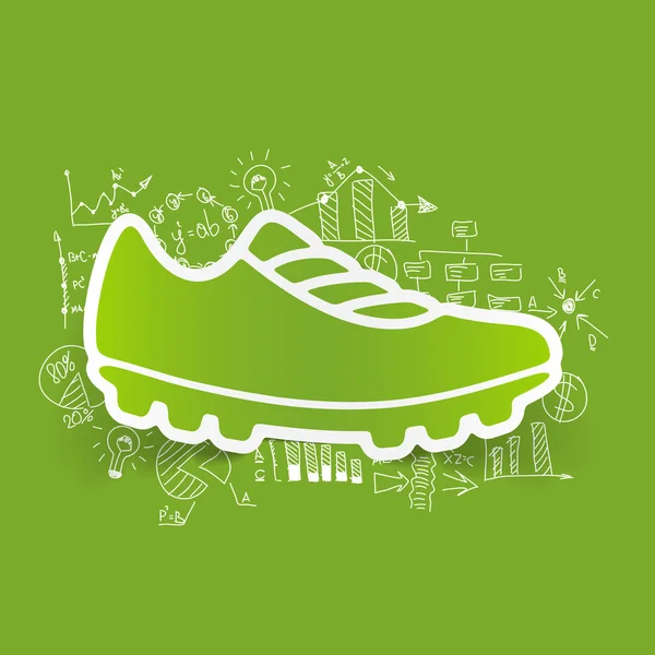 Sneaker en formule de dessin — Image vectorielle