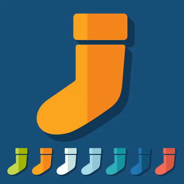 Icônes chaussettes de Noël — Image vectorielle
