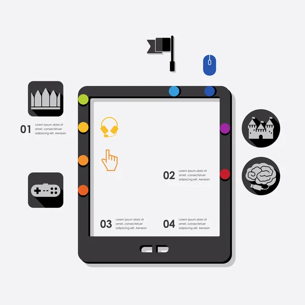 Infográfico do jogo — Vetor de Stock
