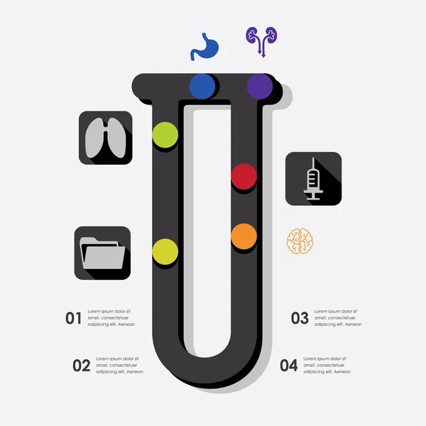 Infográfico medicamento — Vetor de Stock