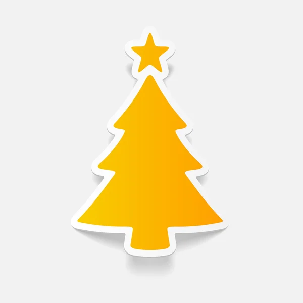 Weihnachtsbaum in realistischem Design — Stockvektor