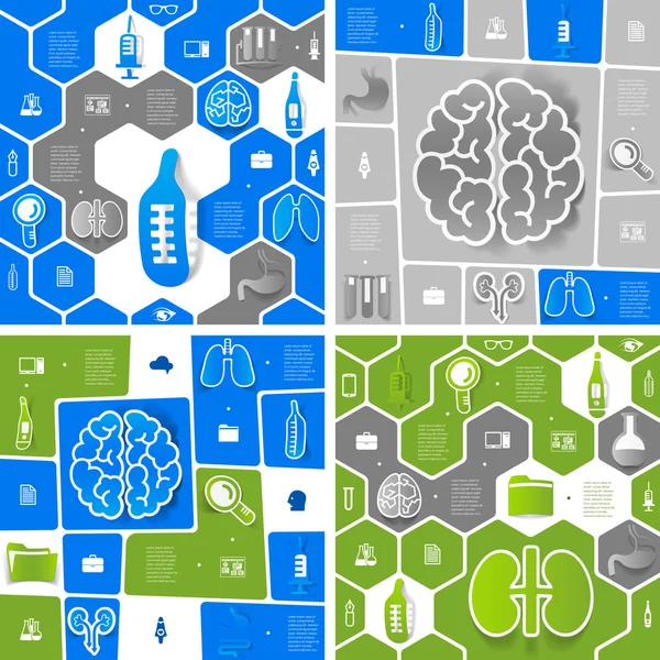 Infografía de pegatina médica — Archivo Imágenes Vectoriales