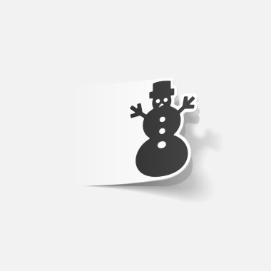 Yılbaşı kardan adam simgesi