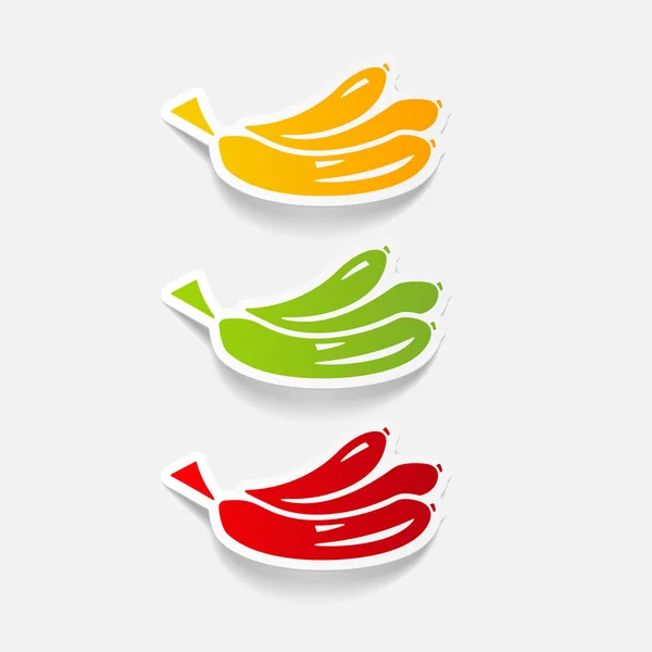 Ícones de banana — Vetor de Stock