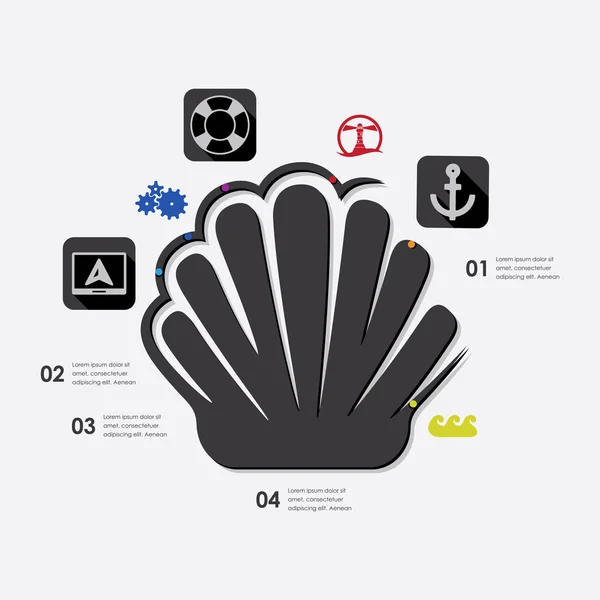 Maritima lastbilstransporter infographic — Stock vektor