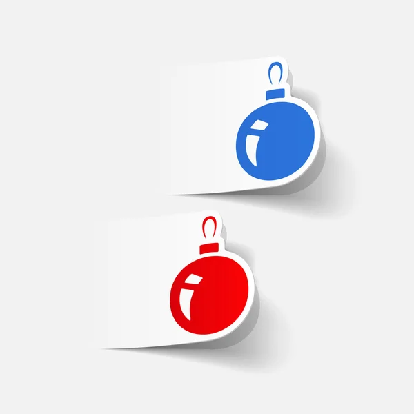 Christmas ball design realistic element — Stock Vector