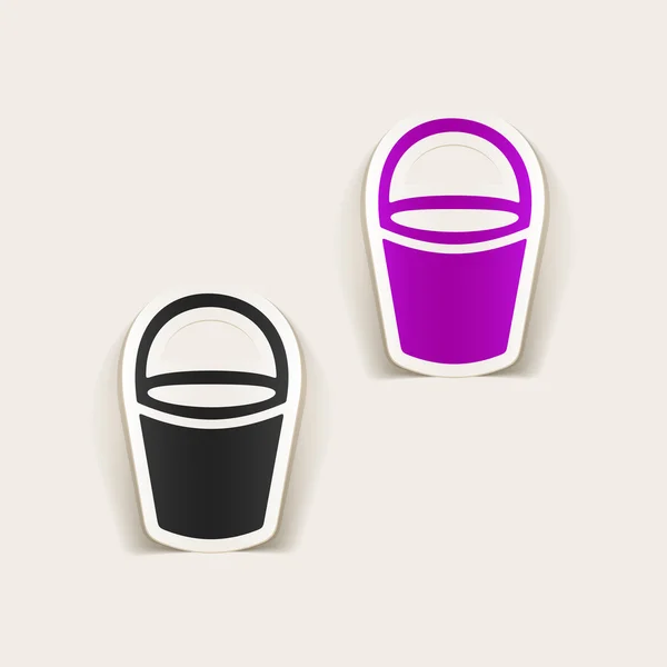 Bucket design realistic element — Stock Vector