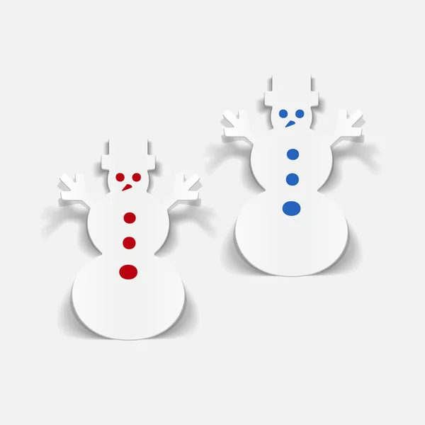 Christmas snowman icon — Stock Vector