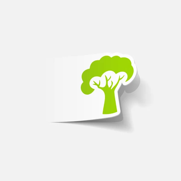 Elemento realista de design de árvore — Vetor de Stock