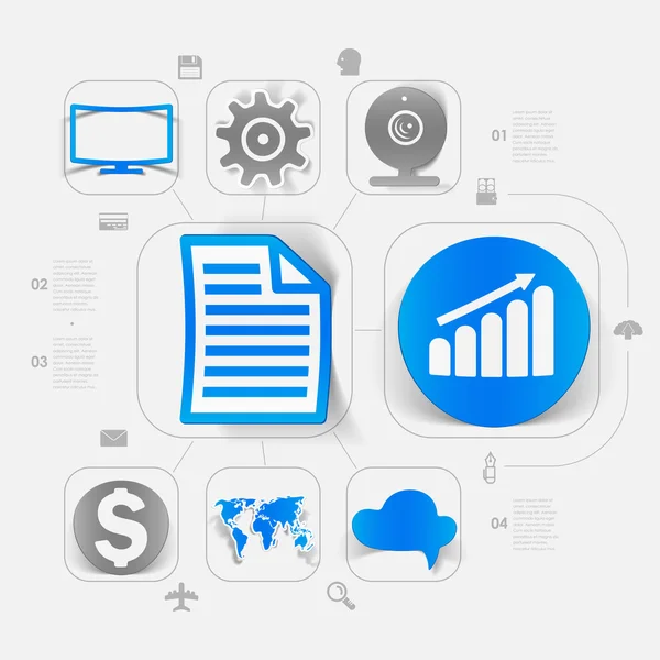 Iş etiket Infographic — Stok Vektör
