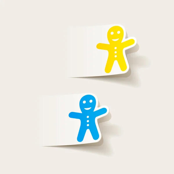 Gingerbread man icons — Stock Vector