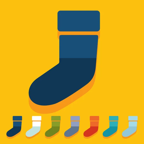 Karácsonyi zokni ikonok — Stock Vector