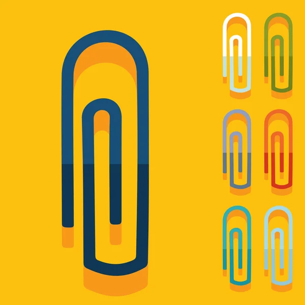 Paper clip icons — Stock Vector