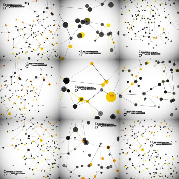 Hermosos fondos de estructura molecular — Archivo Imágenes Vectoriales