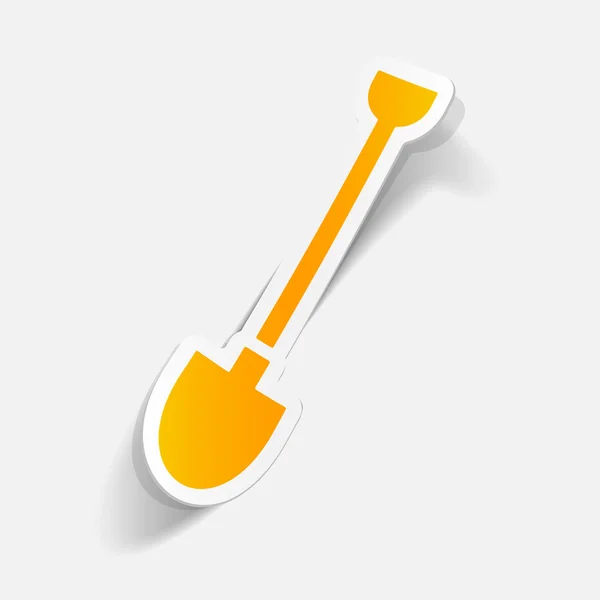 Shovel design realistic element — Stock Vector