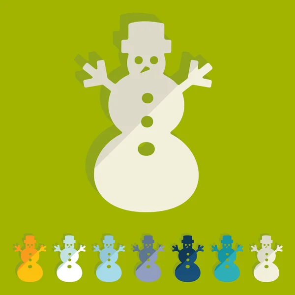 Christmas snowman icons — Stock Vector