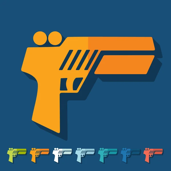 Pistol spel ikoner — Stock vektor