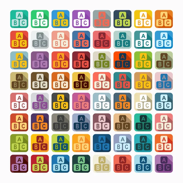 Icônes cube jouet — Image vectorielle