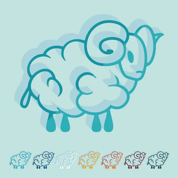 羊アイコン — ストックベクタ