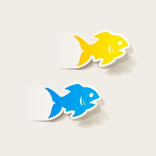 Iconos de pescado — Vector de stock