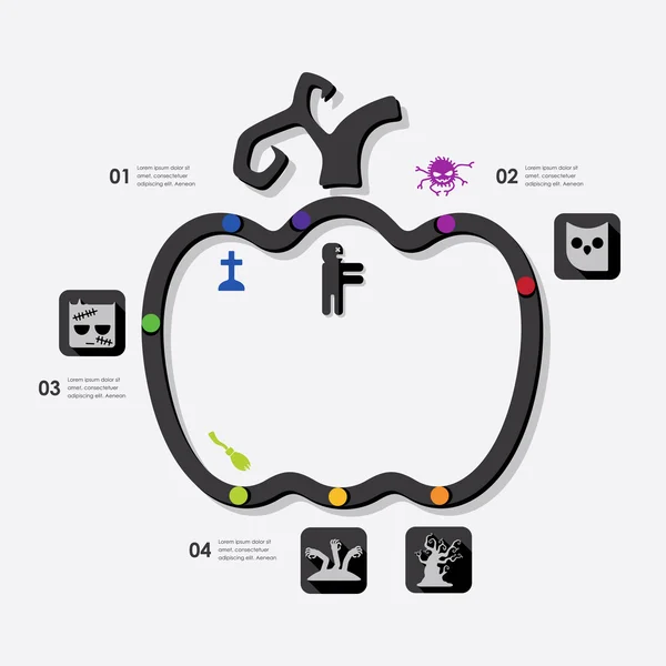 Инфографика Хэллоуина — стоковый вектор