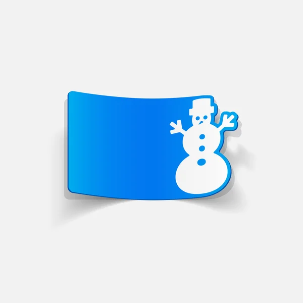 Christmas snowman icon — Stock Vector