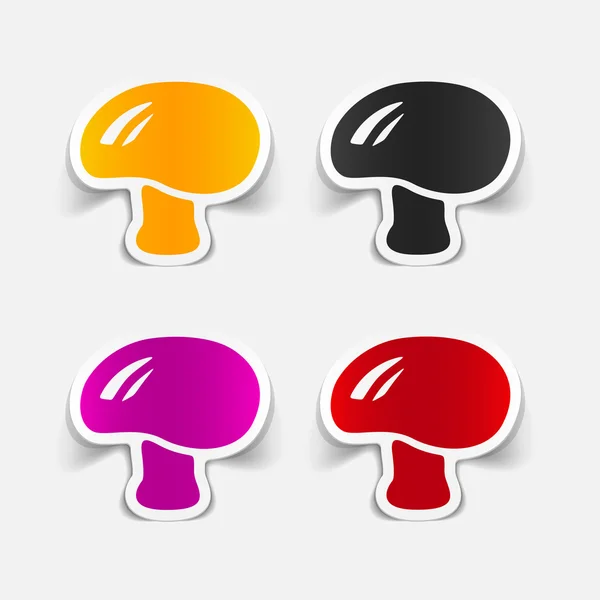 Mushroom ikoner — Stock vektor