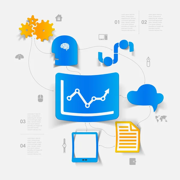 Infográfico da etiqueta do negócio — Vetor de Stock