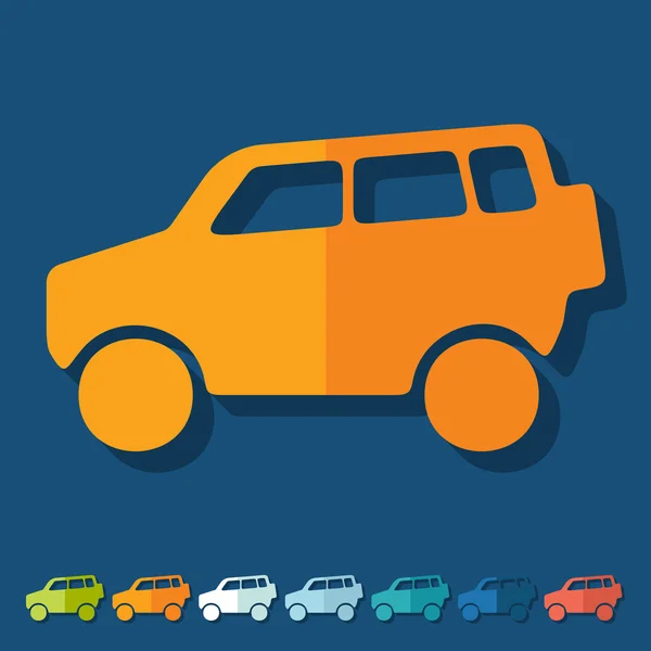 Coche SUV iconos — Vector de stock