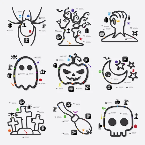 Halloween infographic — Stock Vector