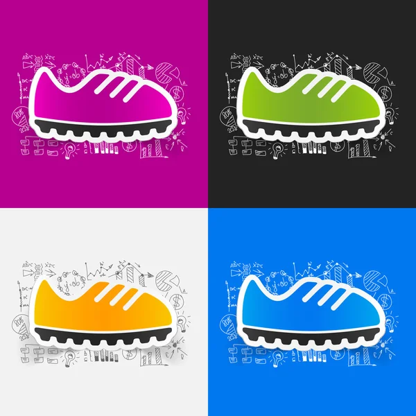 Iconos de zapatillas — Archivo Imágenes Vectoriales