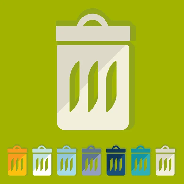 Trash can icons — Stock Vector