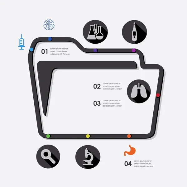 Infografica medicinale — Vettoriale Stock